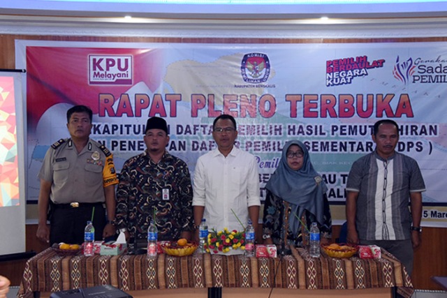 KPU Bengkalis Taja Rapat Pleno Terbuka Rekapitulasi Daftar Pemilih